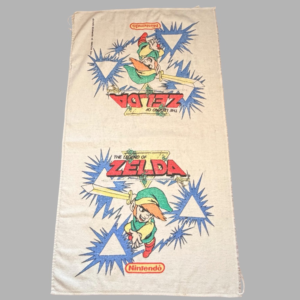 Rare 1989 Legend of Zelda Beach‎ Towel Vintage Nintendo NES Link Decor Retro 80s